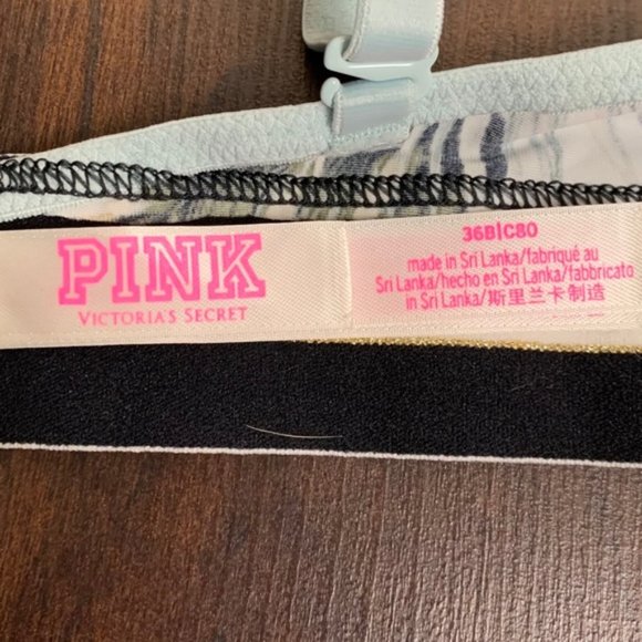 Victoria's Secret Pink Palm Leaf Wear Everywhere Pushup Bra - Picture 4 of 7